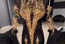 تصویر فیلم/ لباس مجلسی 10 میلیاردی؛ زن ایرانی خریدار لباسی با 1200 قطعه الماس